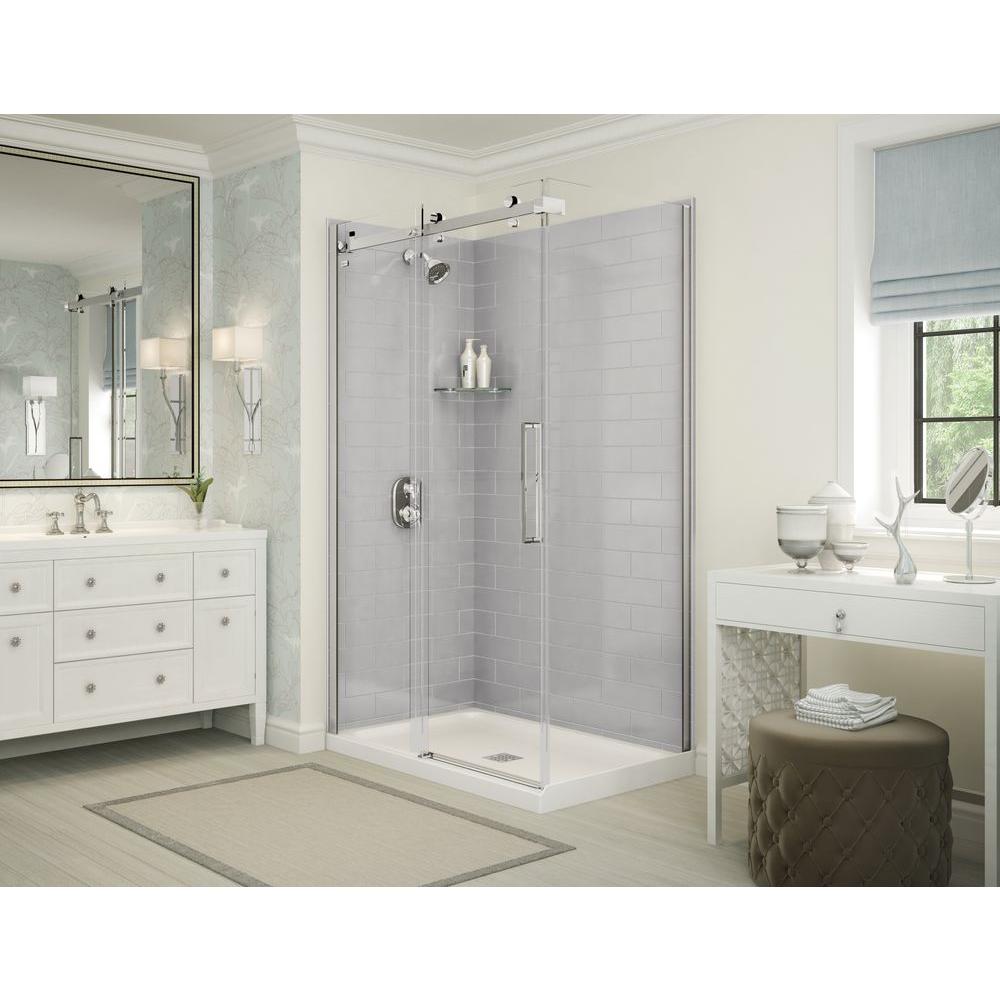 Maax Utile Metro 32 In. X 48 In. X 83.5 In. Corner Shower Stall In Soft 