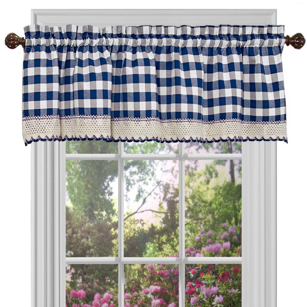 plaid window scarf