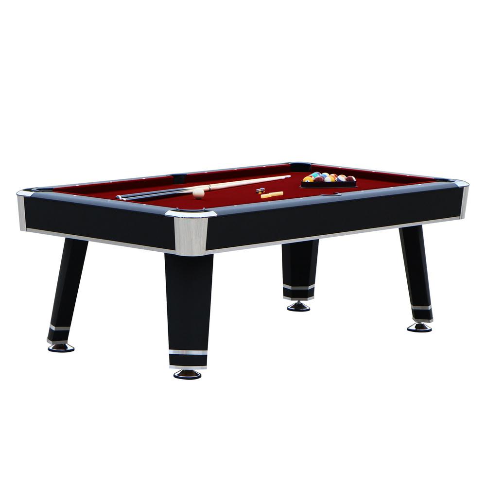 Hathaway 7 Ft Jupiter Pool Table In Black Finish