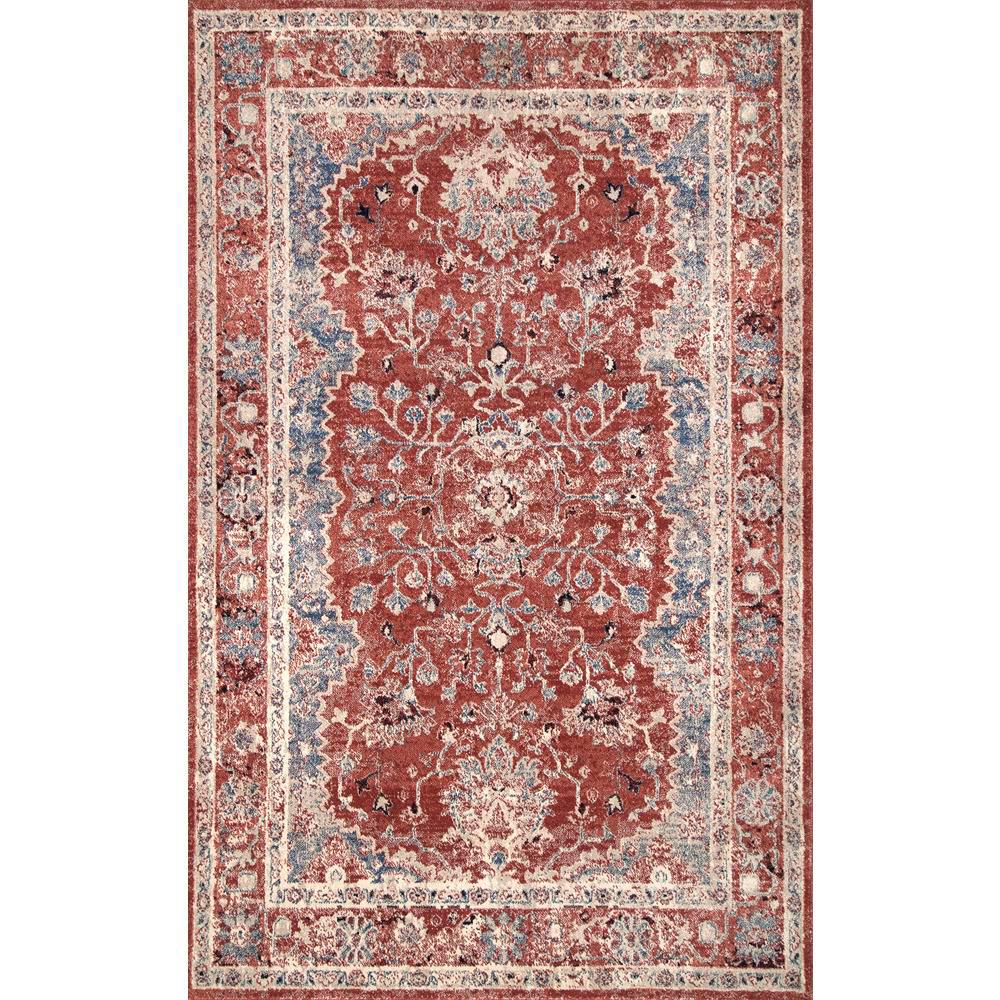 Nuloom Vintage Faded Evelyn Red 8 Ft X 10 Area Rug