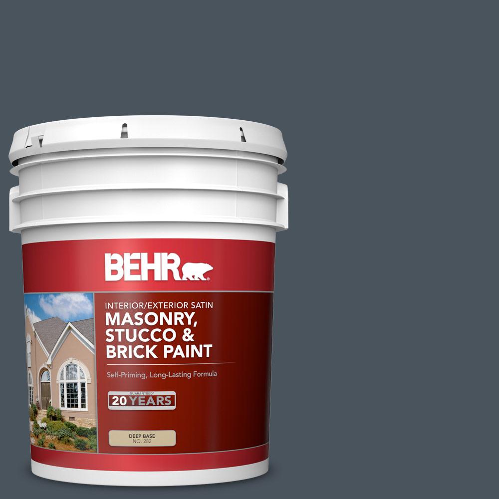 BEHR 5 gal. N4807 Midnight Blue Satin Interior/Exterior