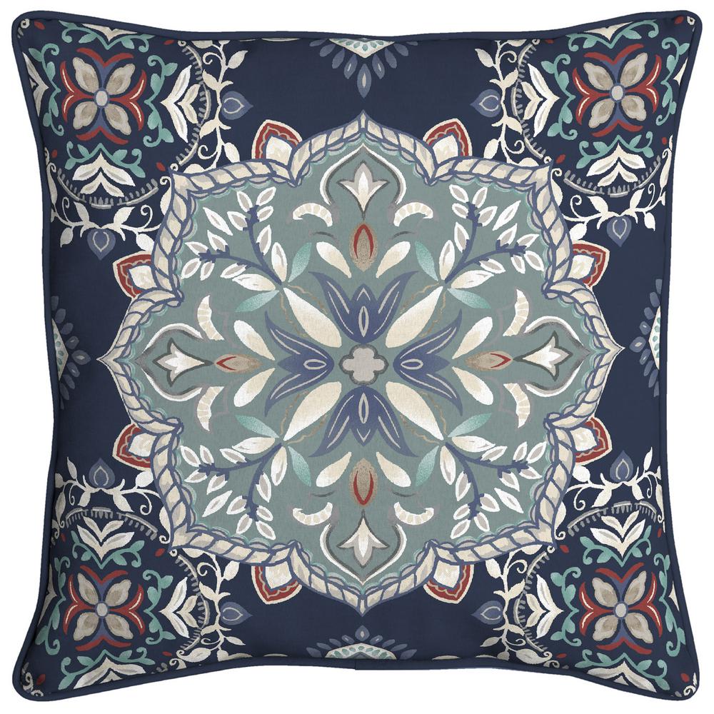 blue patio pillows