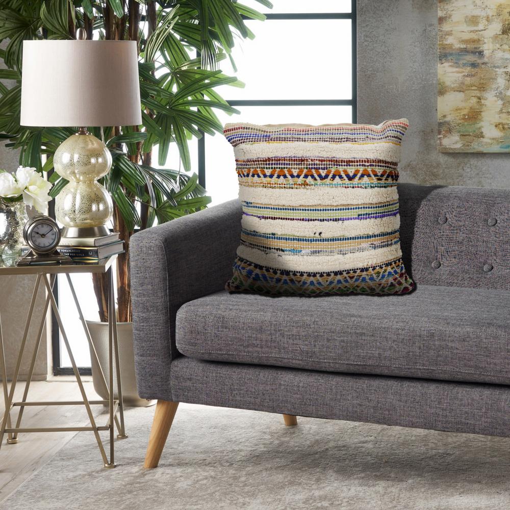 Lr Resources Eclectic Multicolored Striped Hypoallergenic