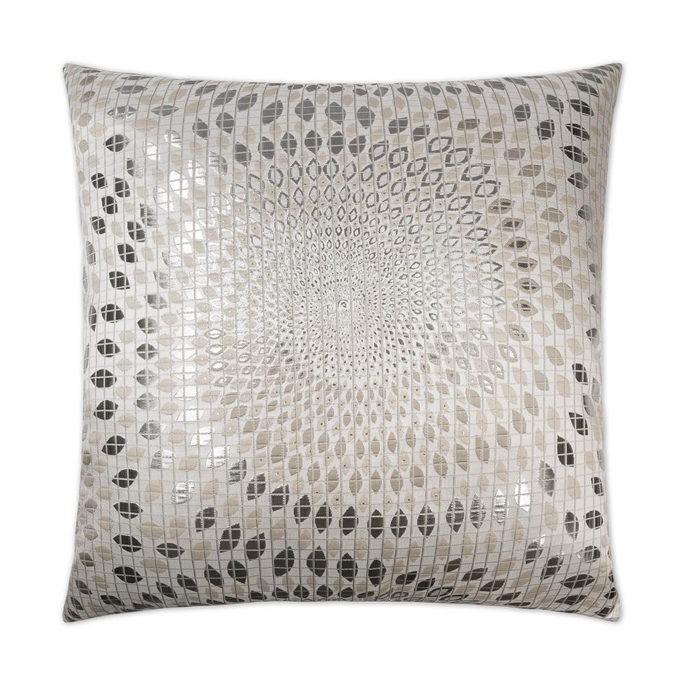 Whirl Silver Feather Down 24 in. x 24 in. Standard Decorative Throw