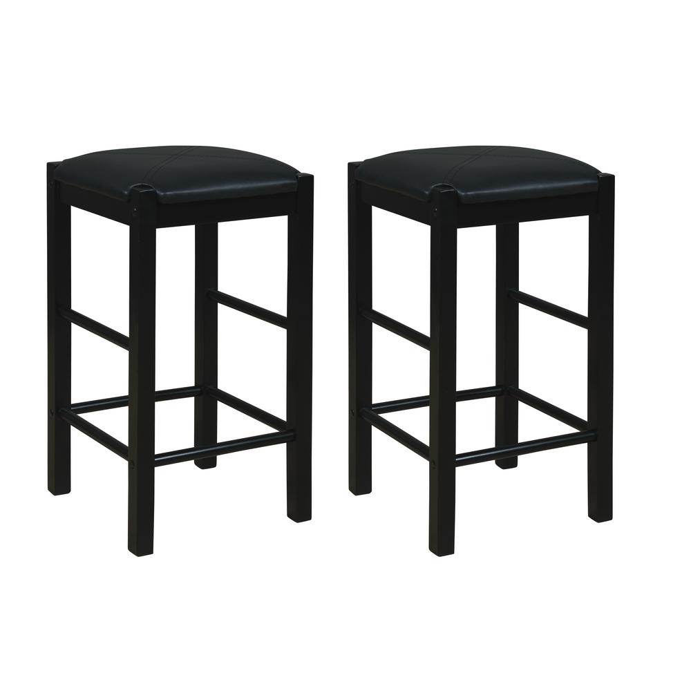 Featured image of post Linon Counter Stool Black Textured cream button tufted barrel style wood leg