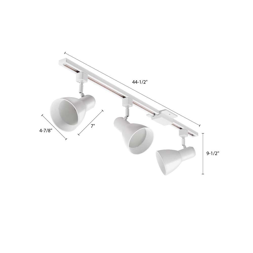 Lithonia Lighting Baffle 44 5 In 3 Light White Track Kit Light White Track Lighting Kit