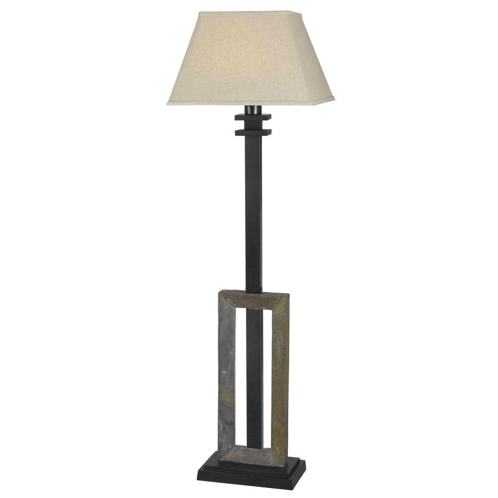 Kenroy Home Egress 60 In Natural Slate Outdoor Floor Lamp 30516sl