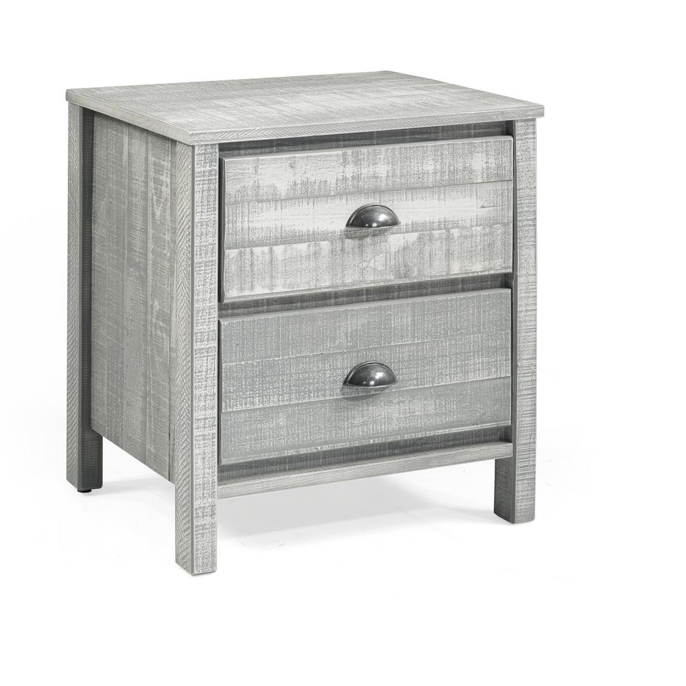 Alaterre Furniture Rustic Nightstand Rustic Gray Ajru01rg The Home Depot