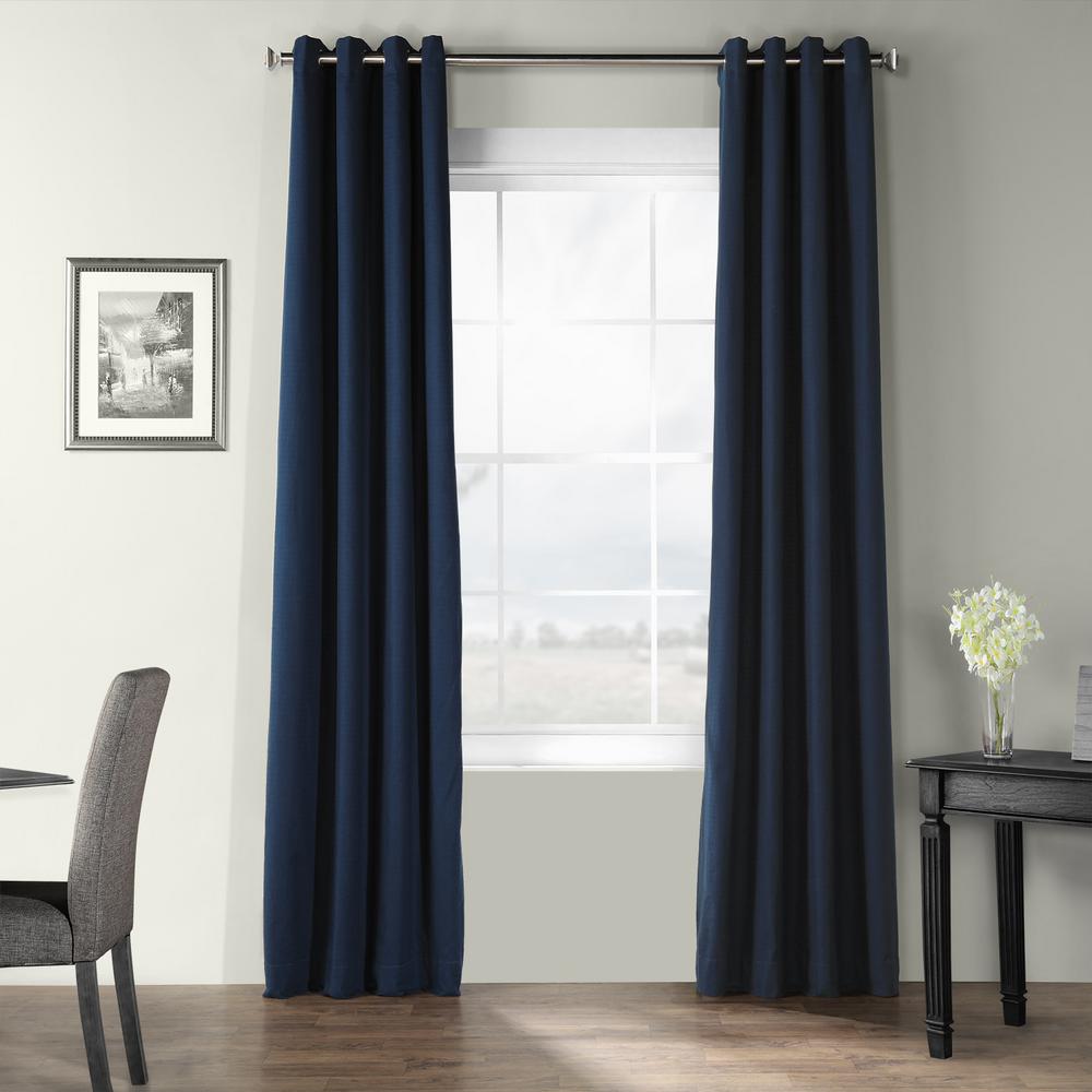 Exclusive Fabrics Furnishings Elegant Navy Blue Bark Weave Solid