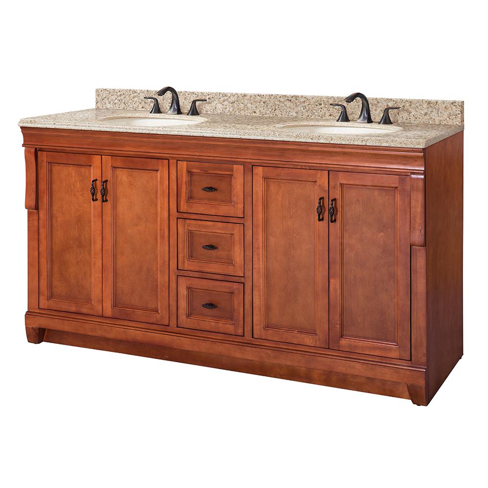 Home Decorators Collection Naples 61 in. W x 22 in. D Vanity in Warm