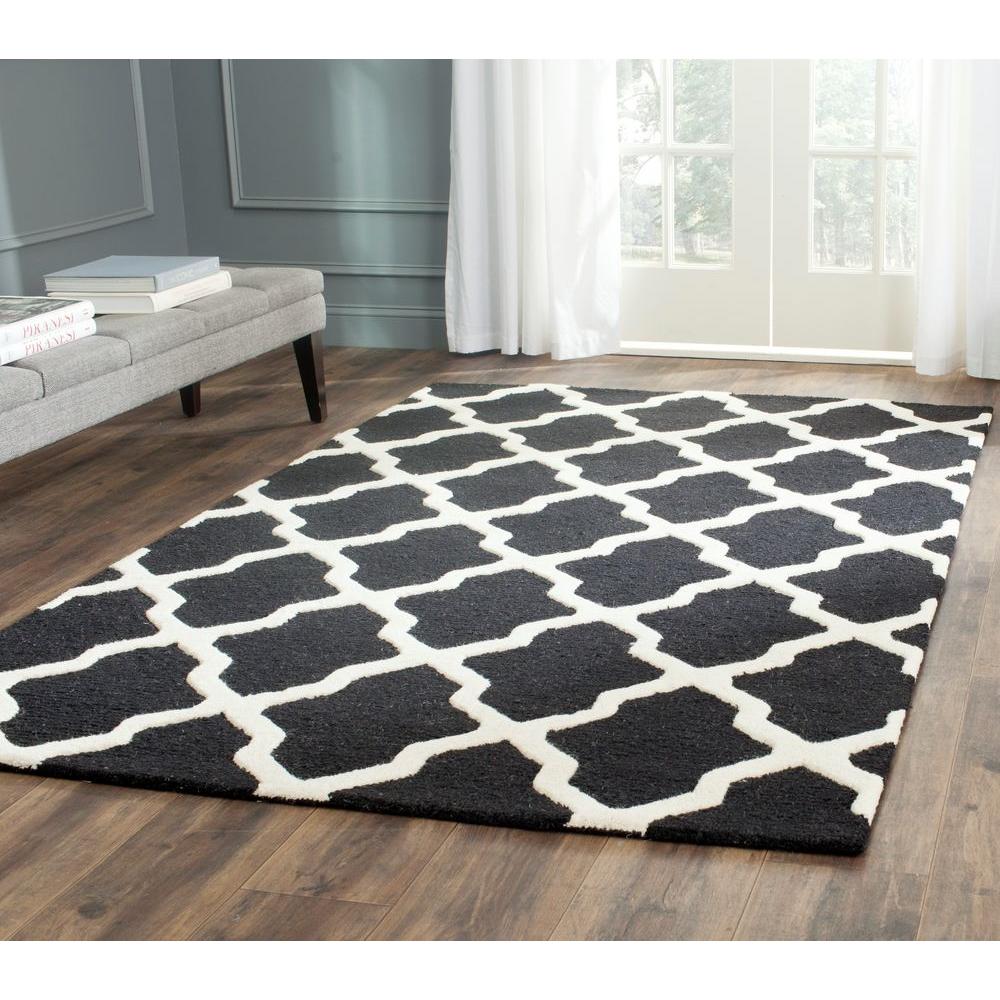 Safavieh Cambridge Black Ivory 9 Ft X 12 Area Rug Cam121e Safavieh Cambridge Black Ivory 9 Ft X 12 Area Rug