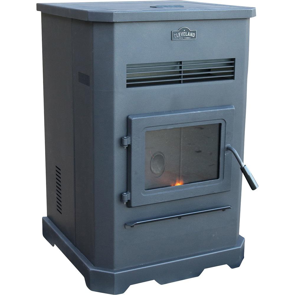 Cleveland Iron Works 1800 Sq Ft Pellet Stove With 130 Lbs Hopper