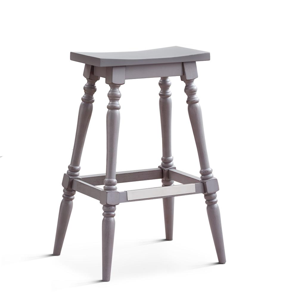 Hilale Furniture Moreno Blue Gray Non Swivel Backless Bar Stool American Woodcrafters Yara 30 In Gray Backless Bar Stool B2 191 30w