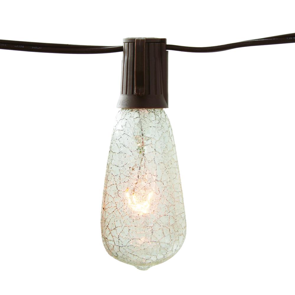 Hampton Bay Outdoor/Indoor 10 ft. PlugIn Incandescent ST40 Crackle