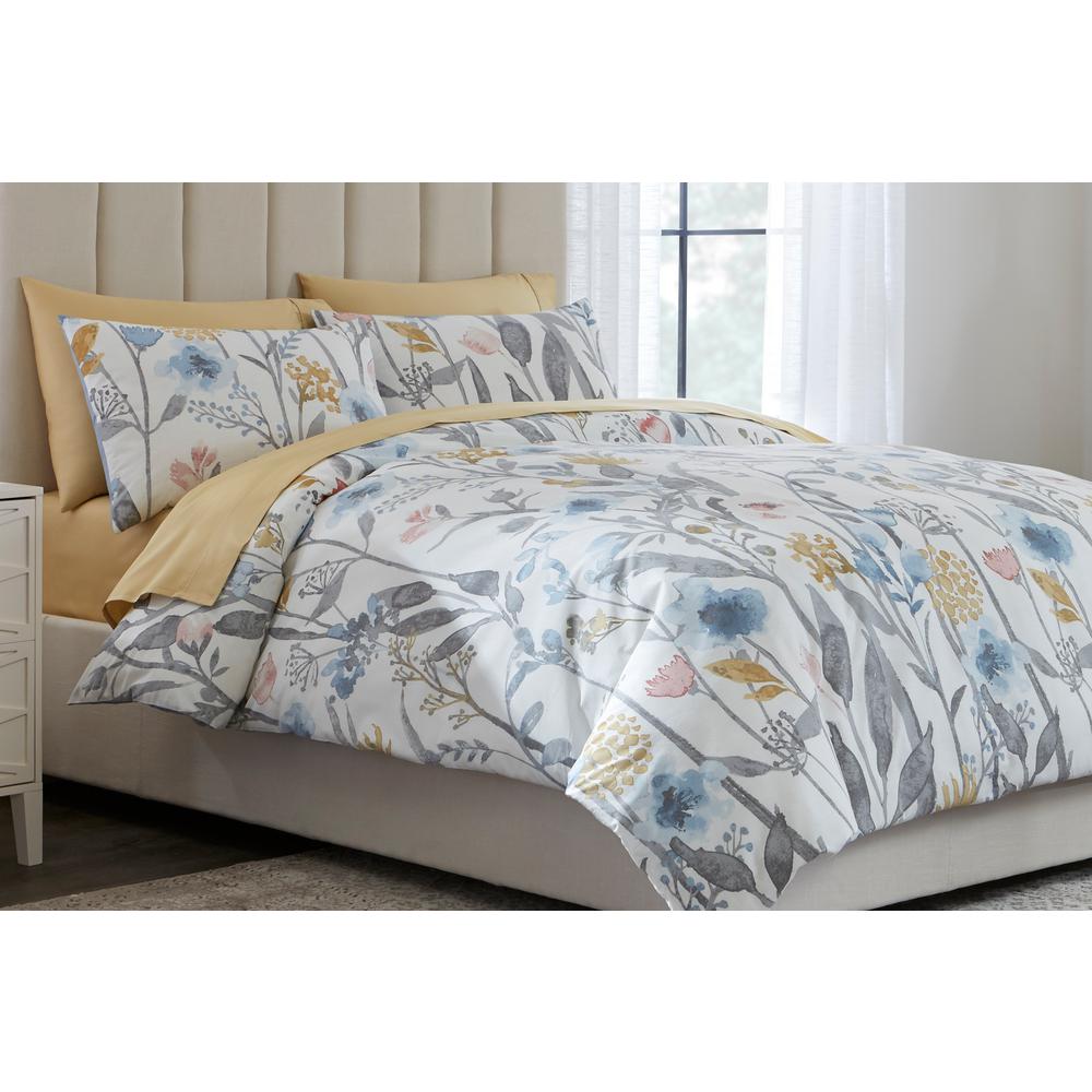 Home Decorators Collection Purcell 2 Piece Washed Denim Botanical