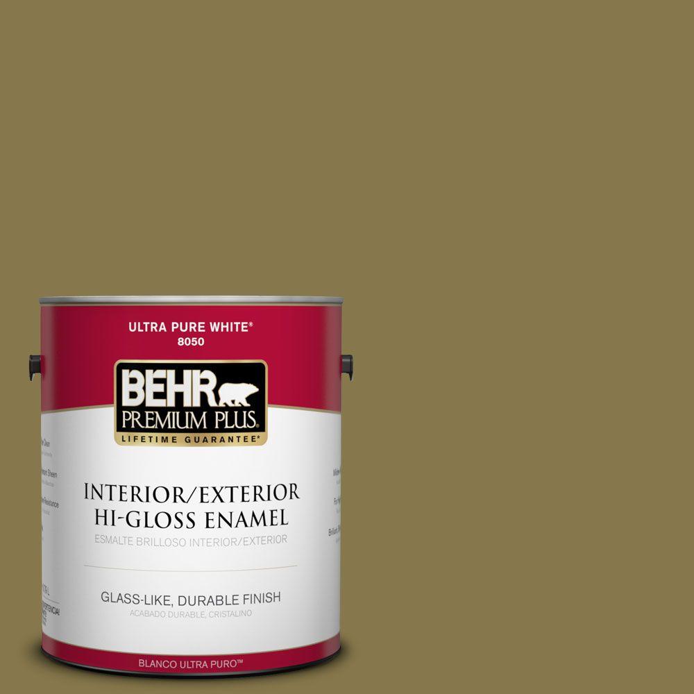 Behr Premium Plus 1 Gal M330 7 Green Tea Leaf Hi Gloss Enamel Behr Premium Plus 1 Gal M330 7 Green Tea Leaf Hi Gloss
