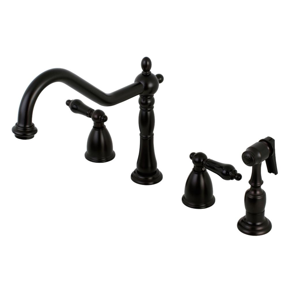 Kingston Brass Duchess 2 Handle Standard Kitchen Faucet With Side