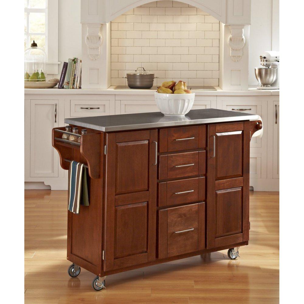 Home Styles Liberty White Kitchen Cart 4512-95 - The Home Depot