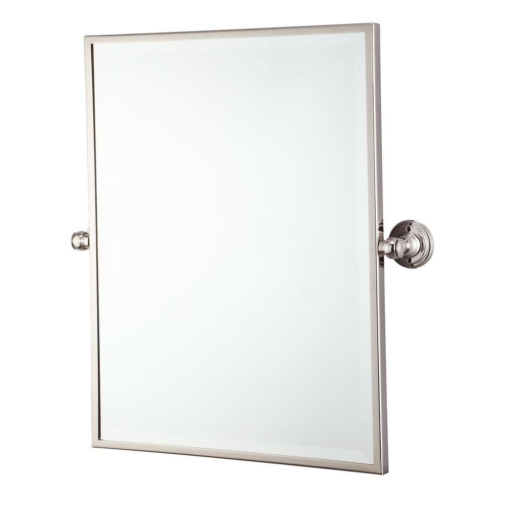 Empire Water Creation 18 in. W x 24 in. H Frameless Retangular Metal Bathroom Vanity Mirror in Polished Nickel, Silver