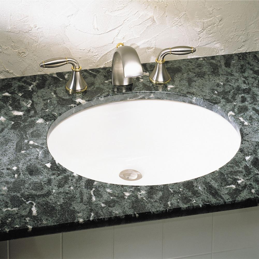 American Standard Ovalyn Front Overflow Undercounter Bathroom Sink With Glazed Underside In White 0497300 020 The Home Depot