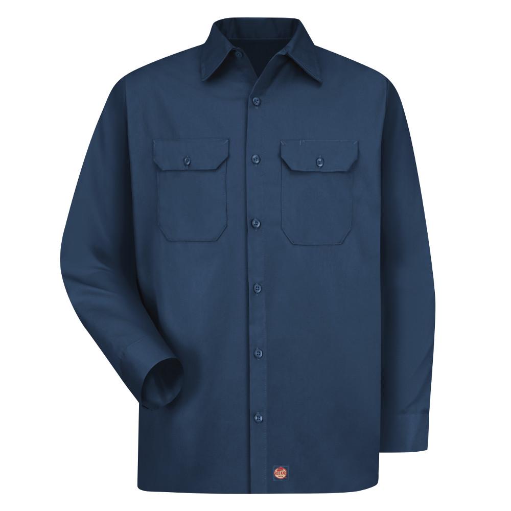 Red Kap Men's Size 2XL Navy Utility Uniform Shirt-ST52NV RG XXL - The ...