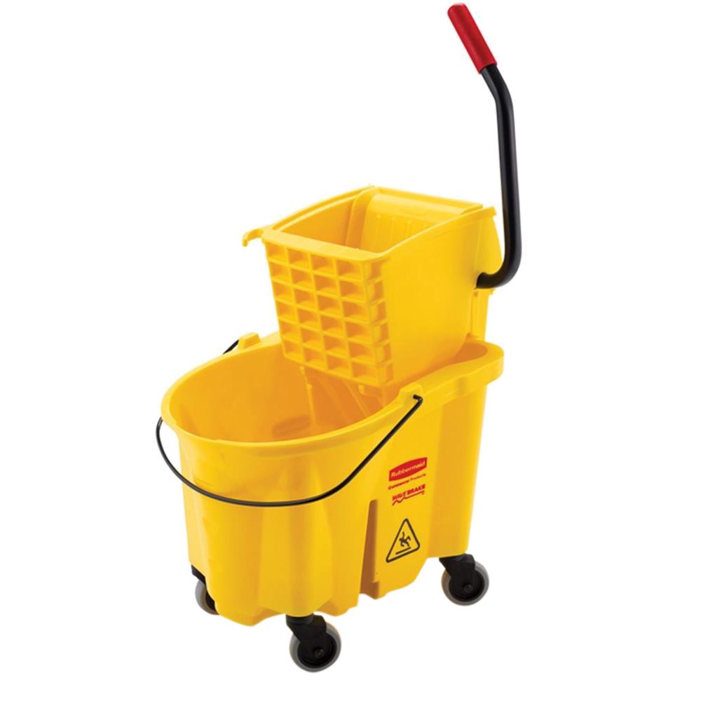 Genuine Joe 6.50 Gal. Splash Guard Mop Bucket/WringerGJO60466 The