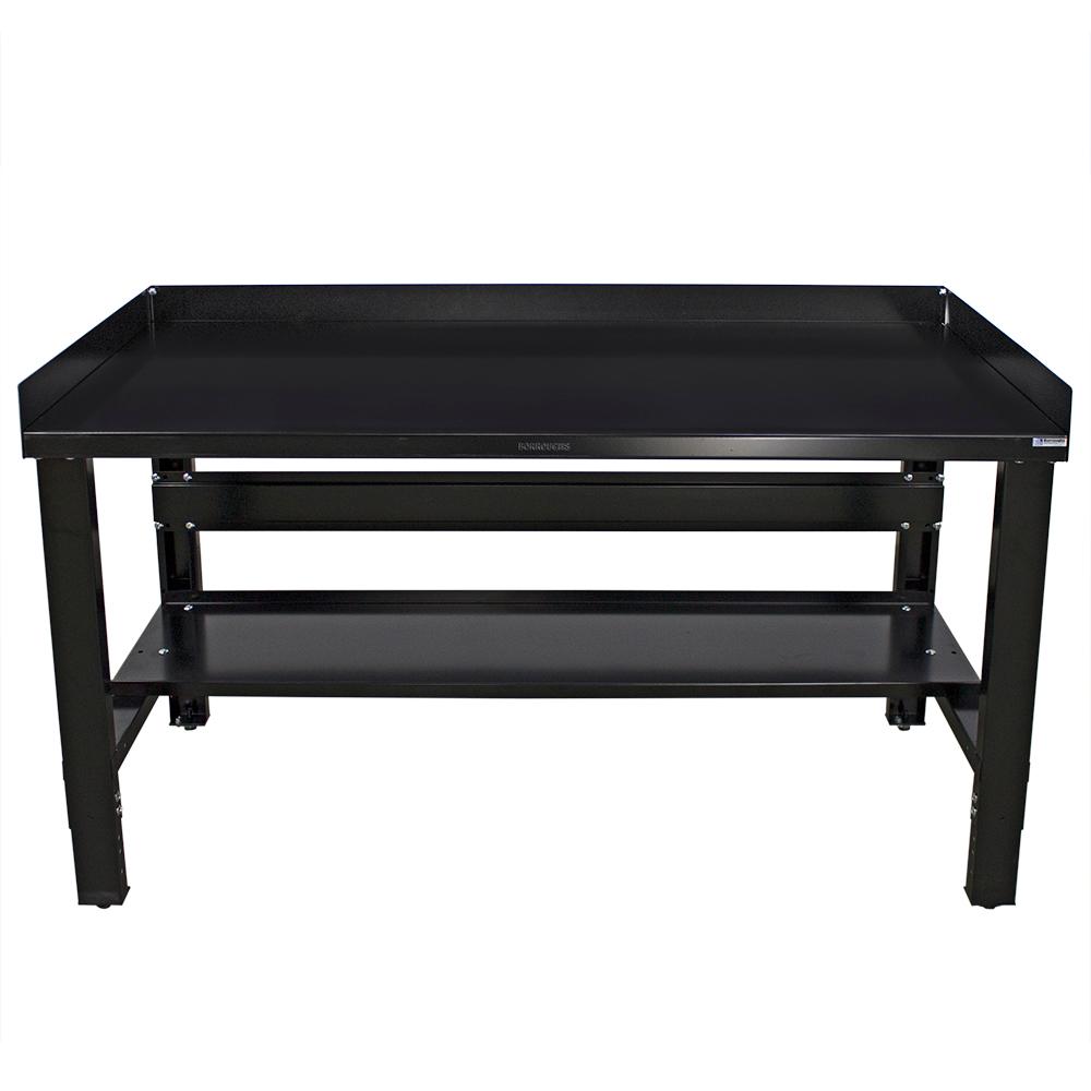 wood and steel workbench