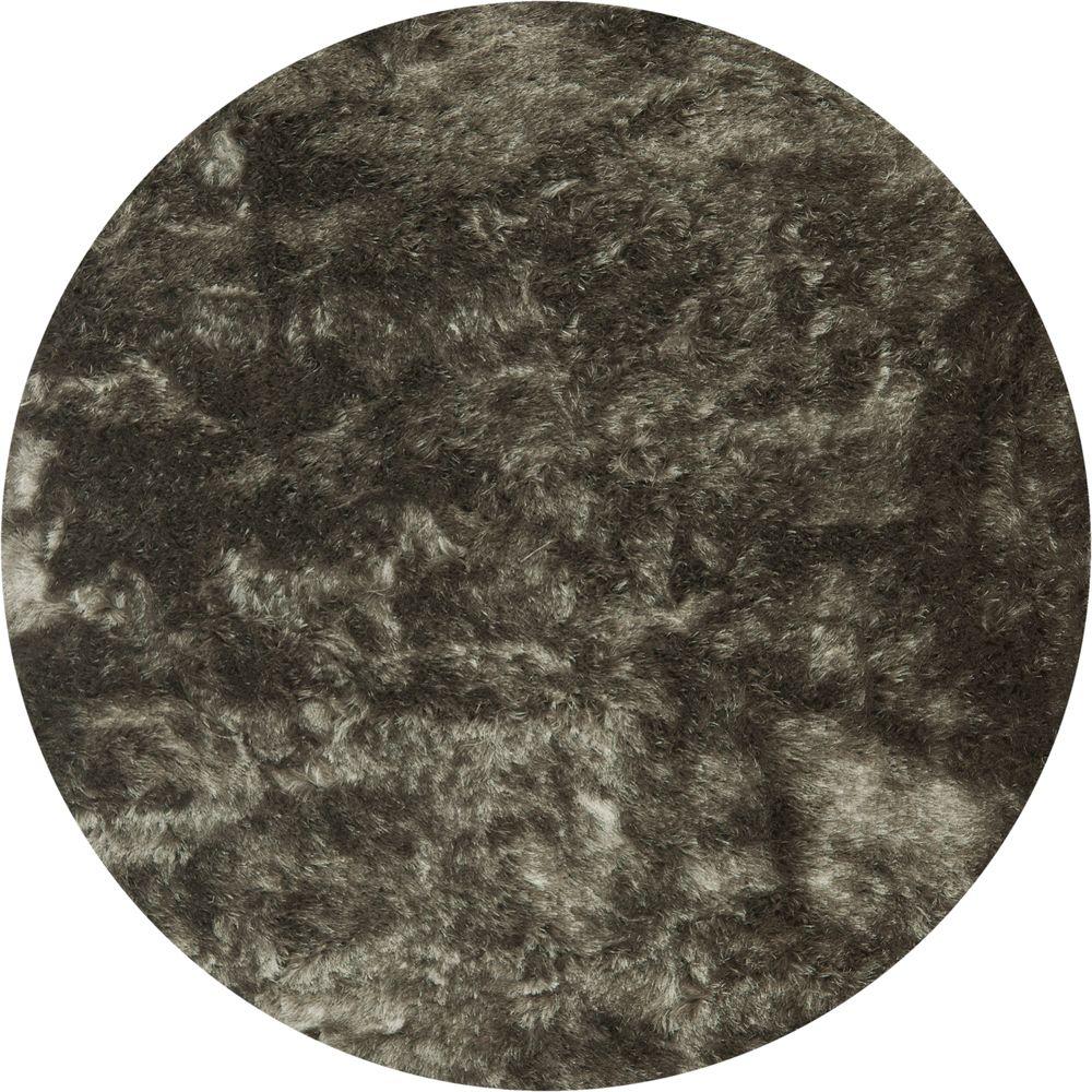 Safavieh Paris Shag Titanium 5 ft. x 5 ft. Round Area Rug-SG511-8383-5R ...