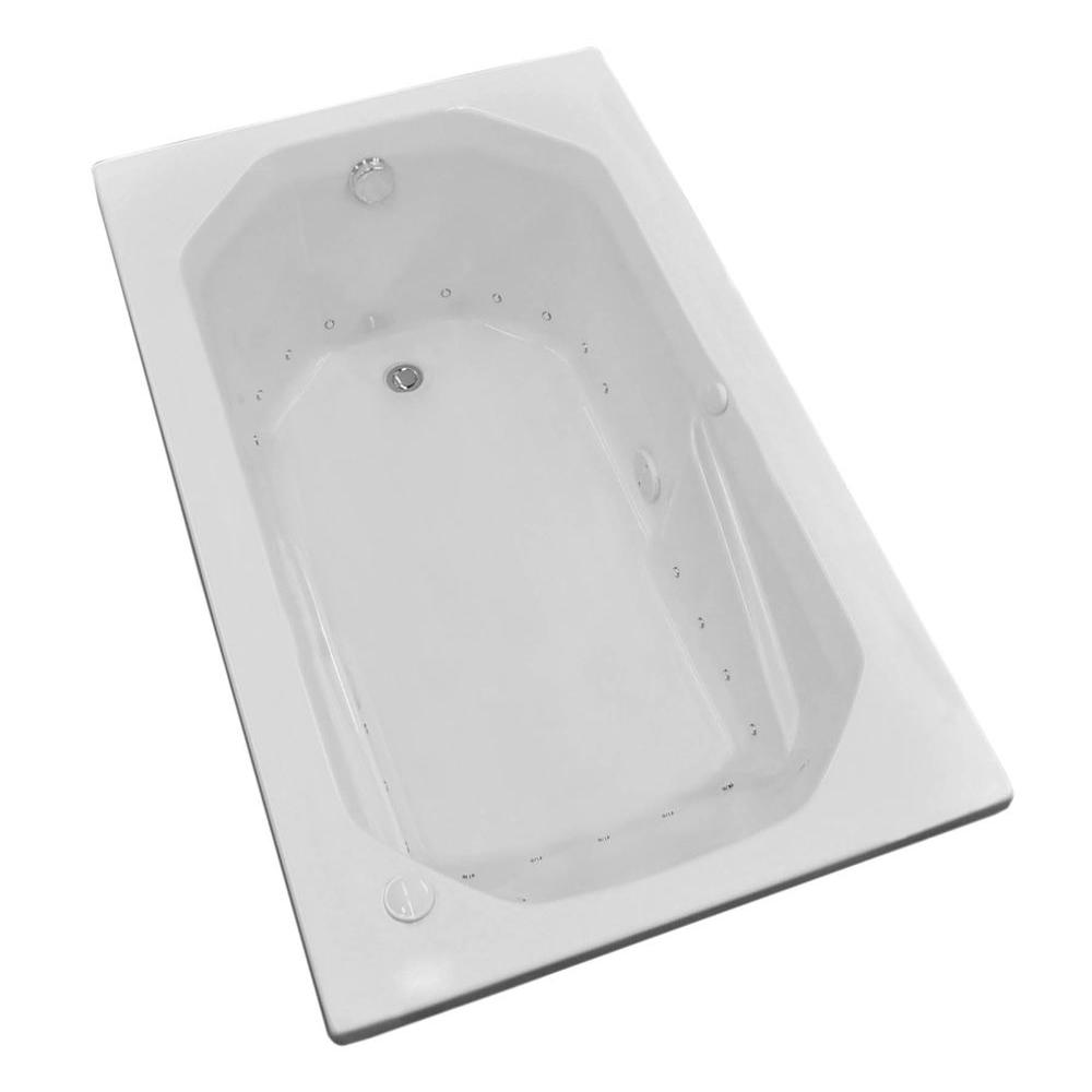 Universal Tubs Onyx 59.75 in. Rectangular Dropin Air Bath Tub in White