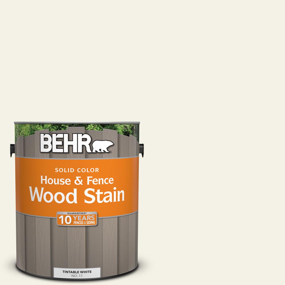 Behr 1 Gal Bxc 01 Resort White Solid Color House And Fence Bxc 01 Resort White Solid Color House And Fence Exterior Wood Stain