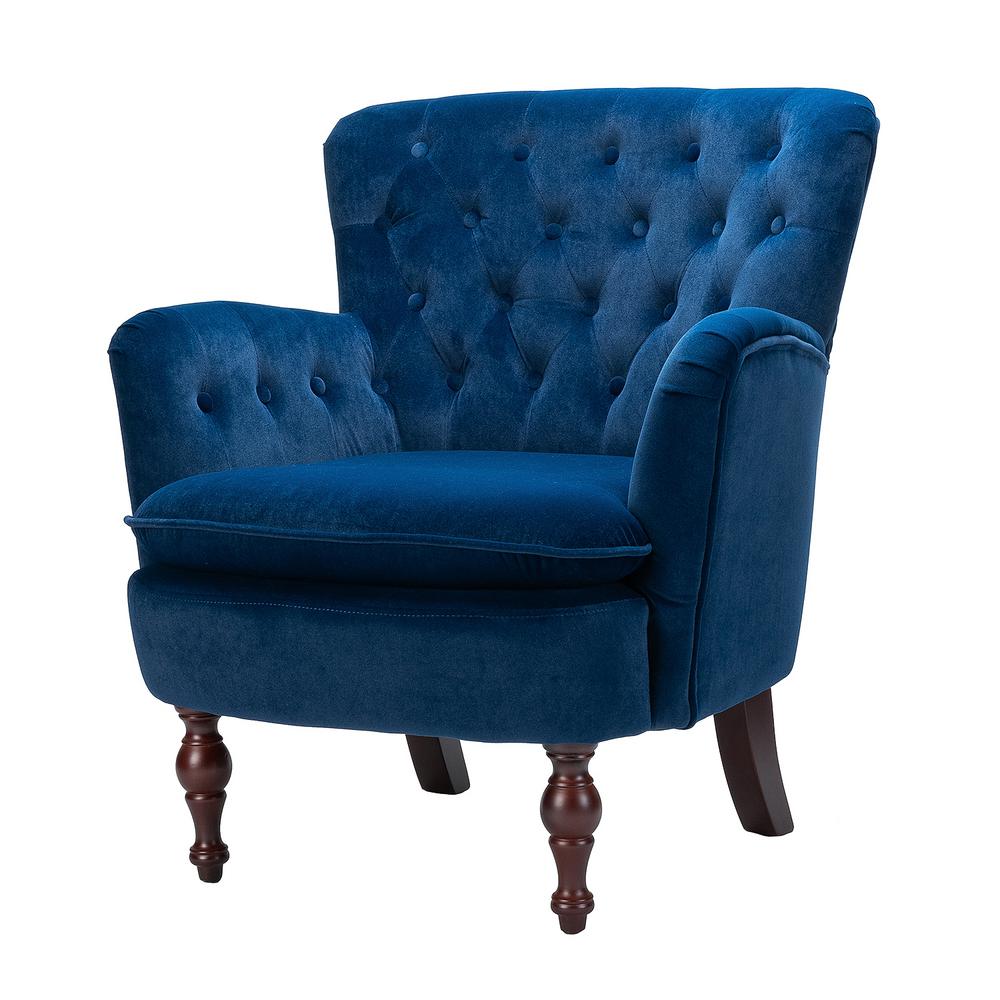 JAYDEN CREATION Isabella Navy Tufted Accent Chair HM1126 NAVY The   Navy Jayden Creation Accent Chairs Hm1126 Navy 64 1000 