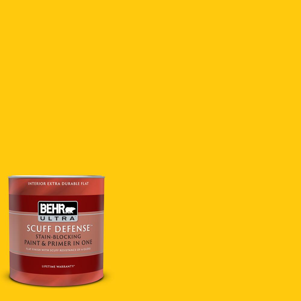 BEHR ULTRA SCUFF DEFENSE 1 qt. 380B7 Marigold Extra Durable Flat