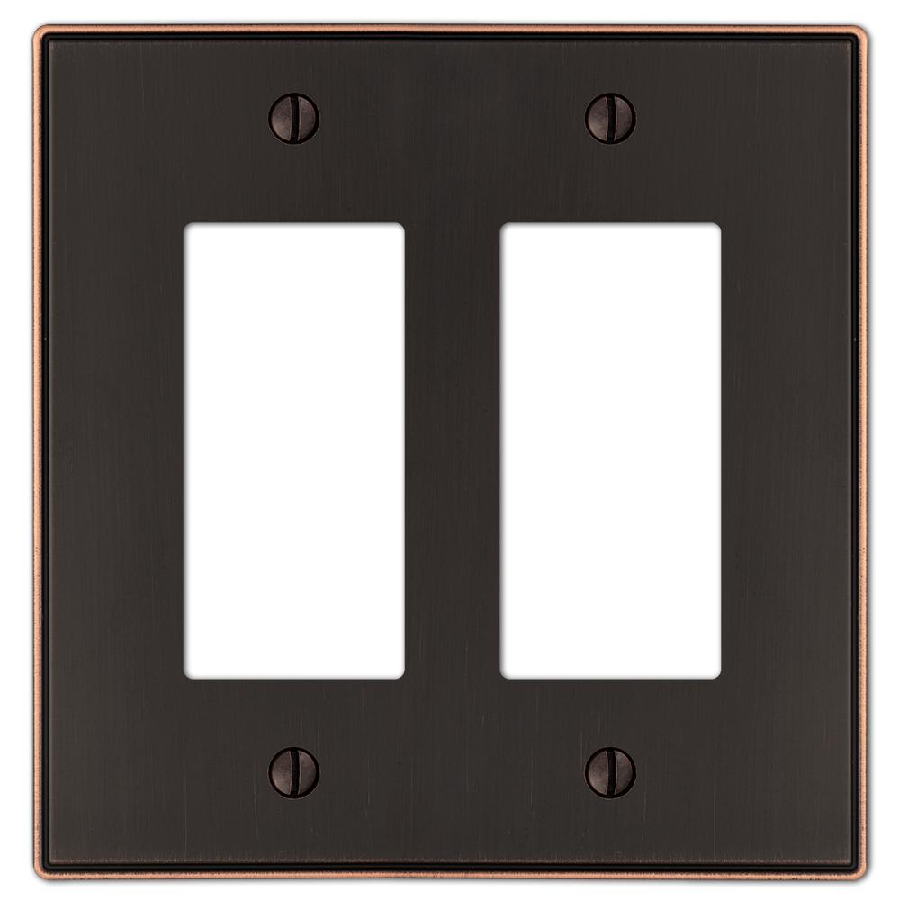 Hampton Bay Ansley Cast 2Decora Wall Plate, Aged Bronze70RRDB The