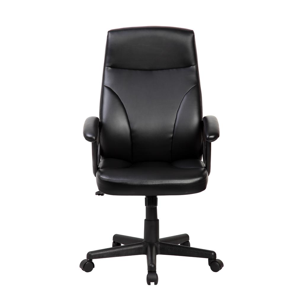 Techni Mobili Black Medium Back Executive Office Chair With Flip Up Techni Mobili Black Medium Back Executive Office Chair With Flip Up Arms