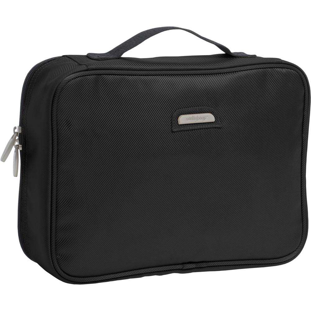 Wallybags Hanging Black Travel Toiletry Bag 440 Blk The Home Depot Wallybags Hanging Black Travel Toiletry Bag