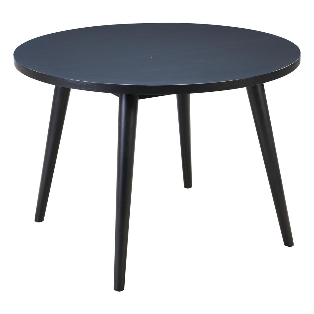Zuo Raven Black Round Dining Table 100965 The Home Depot Raven Black Round Dining Table