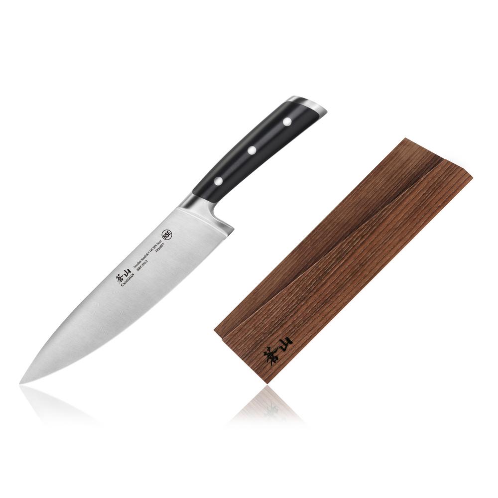 Cangshan Ts Series Sandvik Swedish Steel Forged 8 In Chef Knife And Cangshan Ts Series Sandvik Swedish Steel Forged 8 In Chef Knife And Wood Sheath Set