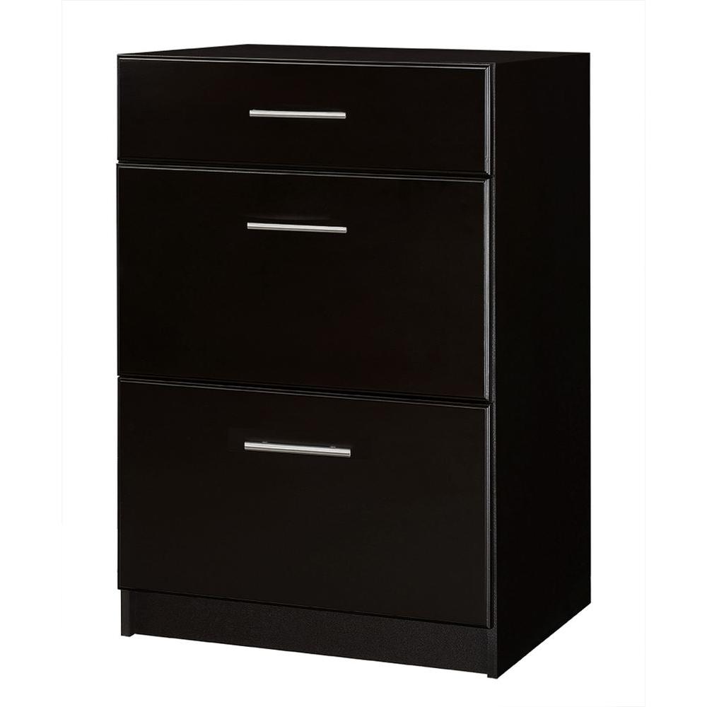 Hampton Bay Select 36 in. H 3Drawer Base Unit in EspressoTHD171007.2a The Home Depot