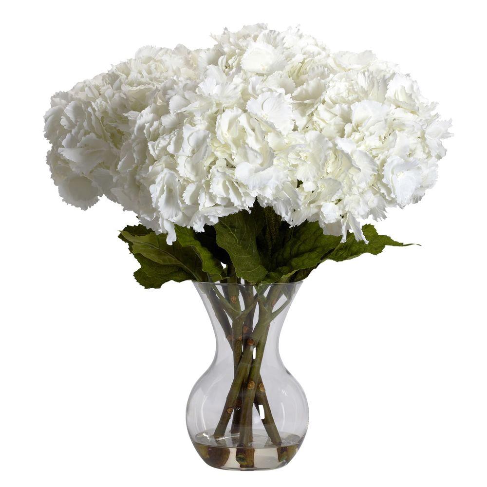white flower base