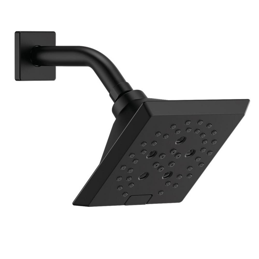 5Spray Fixed Large Shower Head Matte Black Full Body Massage Massaging