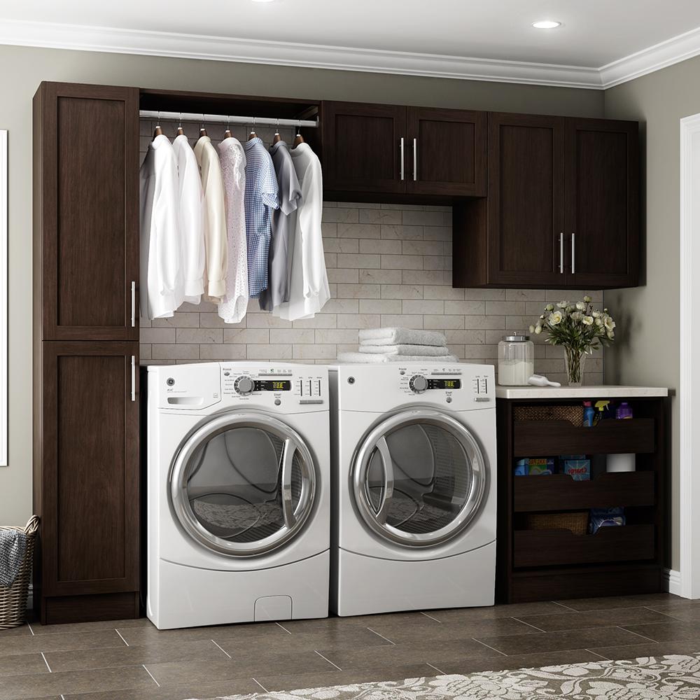 brown - laundry room cabinets - laundry room storage - the home depot