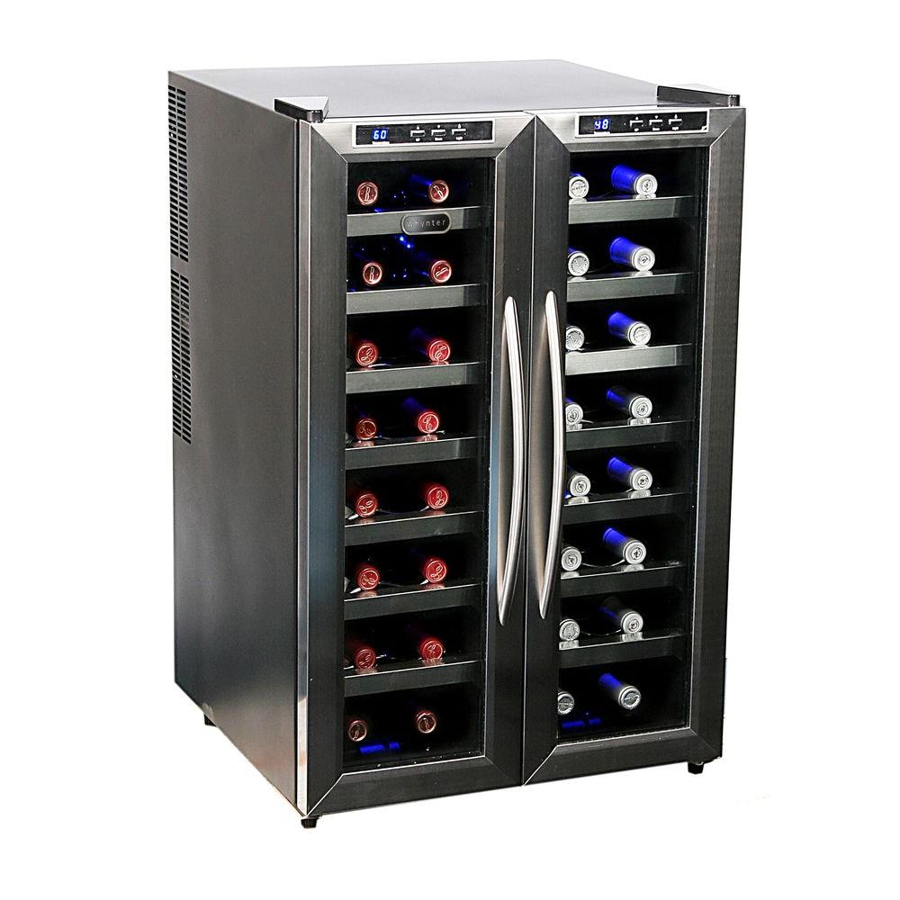 stainless steel and black whynter wine coolers wc 321dd 64_1000