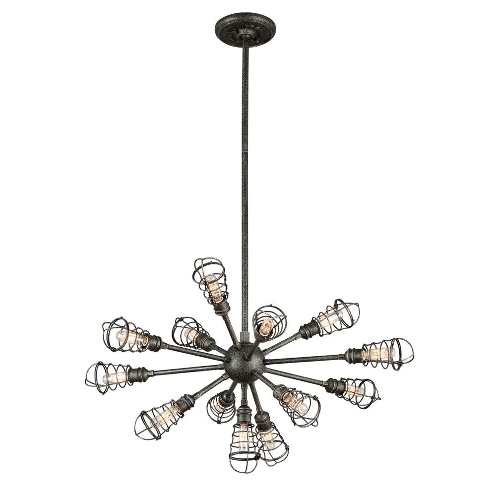 Troy Lighting Conduit 13 Light Old Silver Pendant