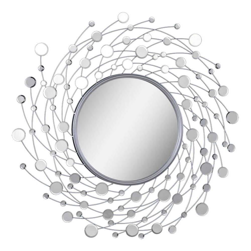 Luna 38 In X Whimsical Round Framed Mirror