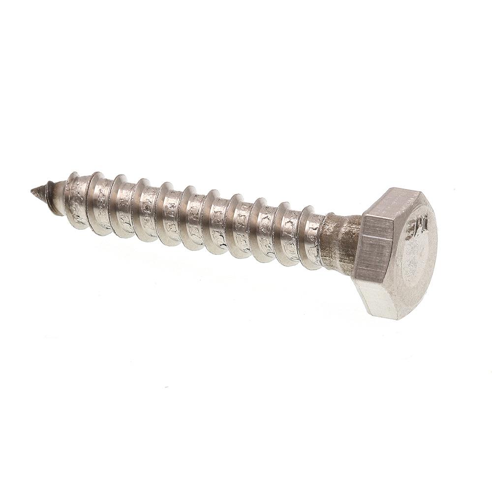 100-Pack 1//4 in X 6 in. Prime-Line 9055441 Hex Lag Screws A307 Grade A Hot Dip Galvanized Steel