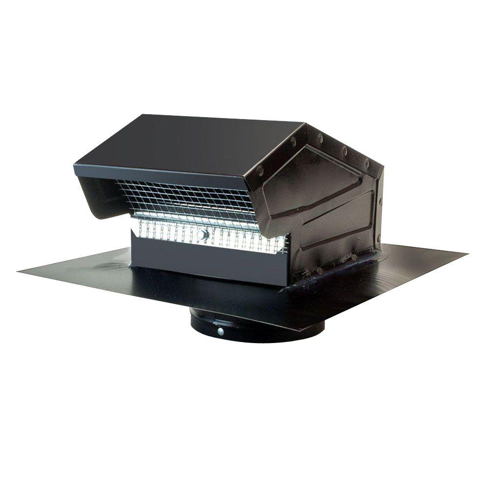 4 in. Goose Neck Vent Roof Cap in BlackGNV4BL The Home Depot