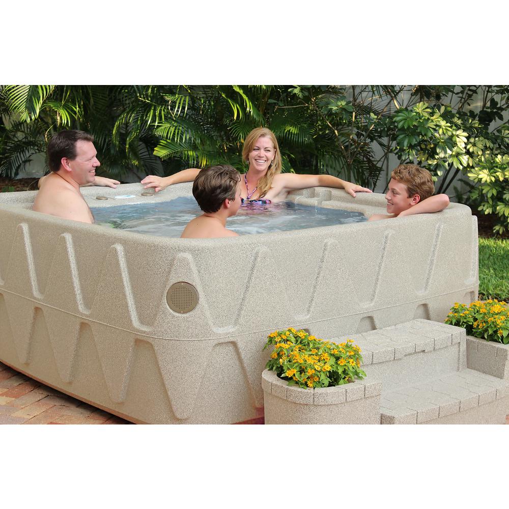 plug and play hot tub under