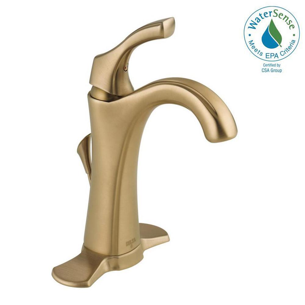 Delta Addison Single Hole SingleHandle Bathroom Faucet with Metal
