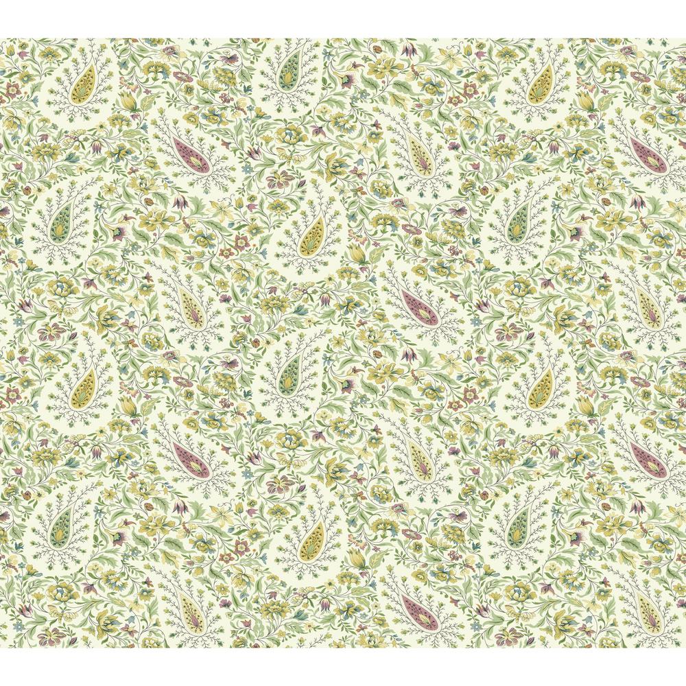 York Wallcoverings Waverly Paisley Verveine WallpaperGP5956 The Home