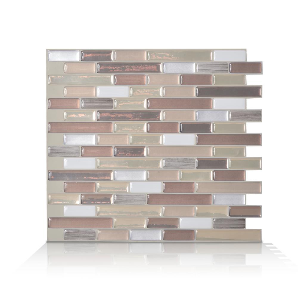 Smart Tiles Muretto Durango Multi 1020 In W X 910 In H Peel And Stick Decorative Mosaic Wall Tile Backsplash 4 Pack Sm1053 4 The Home Depot